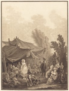 Noce de Village Village Häät, 1785. tekijältä Charles Melchior Descourtis