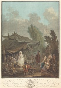 Noce de Village Village Häät, 1785. tekijältä Charles Melchior Descourtis