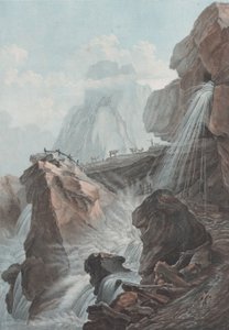 Näkymä Gelten-joen vesiputoukselle, 1785.