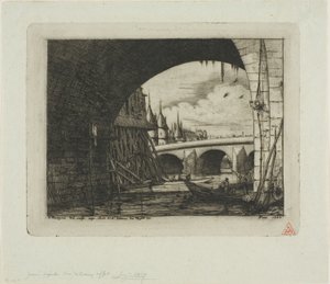 Pont Notre-Damen kaari, Pariisi tekijältä Charles Meryon