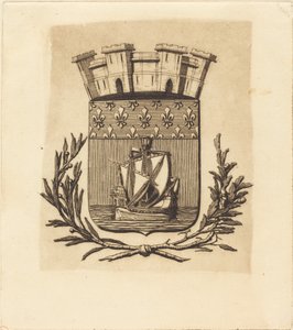 Pariisin kaupungin symboliset käsivarret tekijältä Charles Meryon