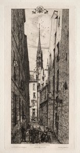 Chantrey Street, Pariisi, 1862. tekijältä Charles Meryon