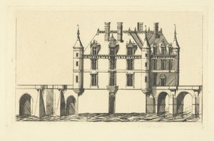 Chenonceaun linna tekijältä Charles Meryon