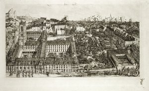 College Henri IV ja Lycee Napoleon, 1864 tekijältä Charles Meryon