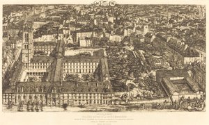 College Henri IV, Paris tai Lycée Napoléon (Henry IV College tai Napoleon School) tekijältä Charles Meryon