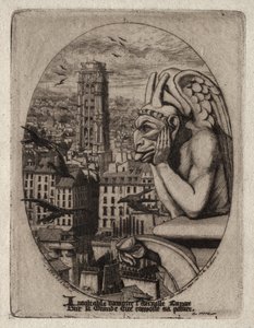 Pariisin etsaukset: Gargoyle, 1853.