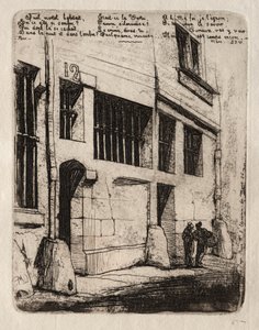 Pariisin etsaukset: Pahojen poikien katu, 1854. tekijältä Charles Meryon
