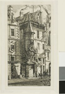 Talo tornilla, rue de la Tixéranderie tekijältä Charles Meryon