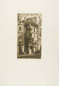 Talo tornilla, rue de la Tixéranderie, Pariisi tekijältä Charles Meryon