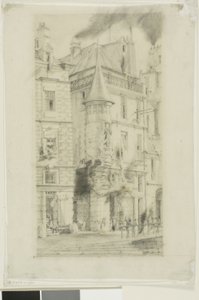Talo tornilla, rue de la Tixéranderie, Pariisi tekijältä Charles Meryon