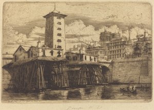 Notre Dame -pumppu, Pariisi (The Notre Dame Pump) tekijältä Charles Meryon