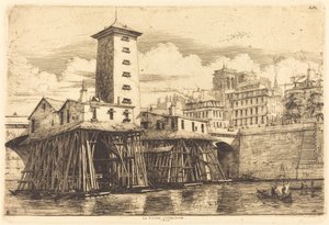 Notre-Dame-pumppu, Pariisi (The Notre-Dame Pump) tekijältä Charles Meryon