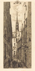 Rue des Chantres, Pariisi (Chantrey Street, Pariisi) tekijältä Charles Meryon
