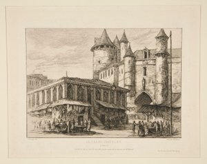 Grand Chatelet [noin 1780 d tekijältä Charles Meryon