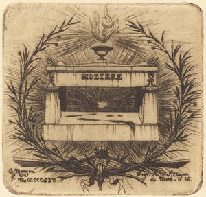 Molieren hauta Père-Lachaisen hautausmaalla, Pariisissa tekijältä Charles Meryon