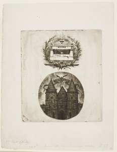 Molièren hauta, Père-Lachaisen hautausmaa, Pariisi ja Palais de Justicen vanha portti, Pariisi. tekijältä Charles Meryon