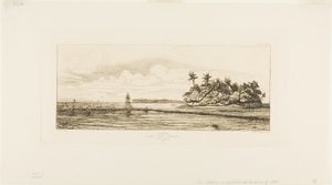 Oseania: Kalastus, Palmssaarten lähellä Uea tai Wallis Group, 1845 tekijältä Charles Meryon