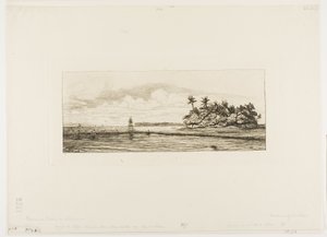 Oseania: Kalastus, Palmssaarten lähellä Uea tai Wallis Group, 1845 tekijältä Charles Meryon