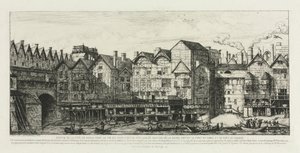 Osa Pariisin kaupunkia 1700-luvun lopulla, 1861. tekijältä Charles Meryon