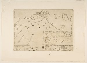 Sinopen taistelun suunnitelma, 1853. tekijältä Charles Meryon