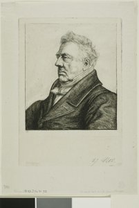 Bretonin arkeologin Louis Jacques Marie Bizeulin muotokuva tekijältä Charles Meryon