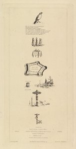 Rebus: Béranger ei ollut todella vahva, sillä hänellä ei koskaan ollut avainta pelloille, 1863. tekijältä Charles Meryon