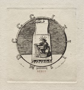 Rebus: Tässä on muinainen kosto, 1863. tekijältä Charles Meryon
