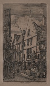 Rue des Toiles, Bourges tekijältä Charles Meryon