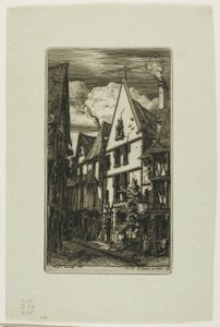 Rue des Toiles, Bourges tekijältä Charles Meryon