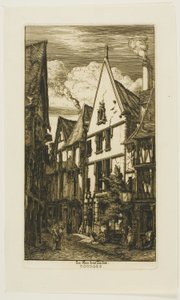 Rue des Toiles, Bourges tekijältä Charles Meryon
