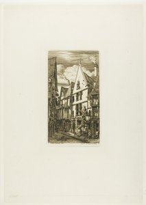Rue des Toiles, Bourges tekijältä Charles Meryon