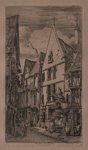 Rue des Toiles, Bourges tekijältä Charles Meryon