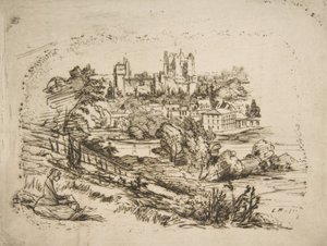Château de Pierrefondsin rauniot Château de Pierrefondsin rauniot Viollet-le-Du..., 1858 jälkeen. tekijältä Charles Meryon
