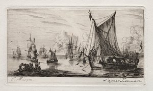 Etelämeren kalastajat, 1850. tekijältä Charles Meryon