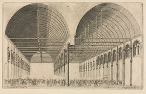Oikeuspalatsin etuhuone, Pariisi, 1855. tekijältä Charles Meryon