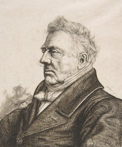 Bretonilainen arkeologi Louis Jacques Marie Bizeul valokuvan jälkeen, 1861. tekijältä Charles Meryon