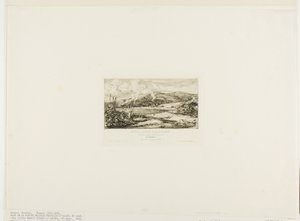 Pieni ranskalainen siirtomaa Akaroassa, 1845 tekijältä Charles Meryon