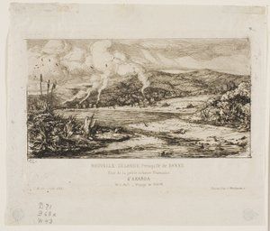 Pieni ranskalainen siirtomaa Akaroassa, 1845 tekijältä Charles Meryon