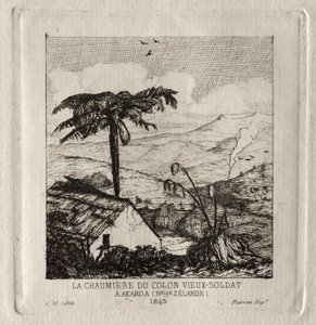Vanhojen sotilaiden asukasmaja Akaroassa, 1845, 1866. tekijältä Charles Meryon