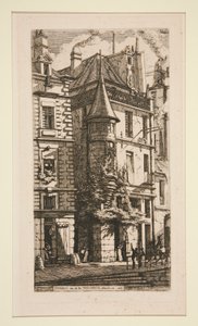 Tourelle, Rue de la Tixeranderie (talo tornilla, rue de la Tixeranderie) tekijältä Charles Meryon
