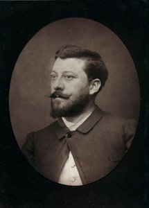 Taiteellinen ja biografinen albumi, 6. vuosi, Salon 1885; ranskalaisen taidemaalarin Morot Aimén (1850-1913) muotokuva
