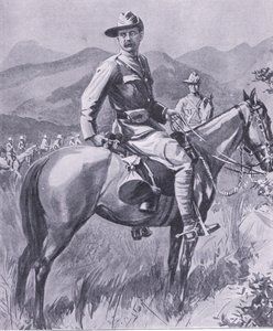 Prikaatikenraali Lumer, teoksesta After Pretoria: The Guerilla War (Pretorian jälkeen: sissisota), jonka on julkaissut Harmsworth Bros Limited, 1901. tekijältä Charles Mills Sheldon