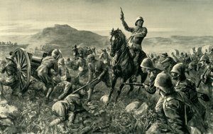 "Lord Methuen kokoamassa särkyneitä voimiaan Tweeboschiin", 1902. tekijältä Charles Mills Sheldon