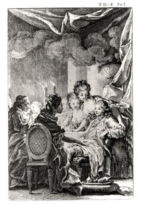 Kohtaus Voltairen (1694-1778) teoksesta "L