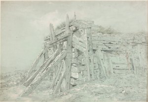 Tutkimus "Aallonmurtajan alla" (vartalonväri) tekijältä Charles Napier Hemy