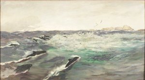 Pyöriäiset jahtaavat makrillia tekijältä Charles Napier Hemy