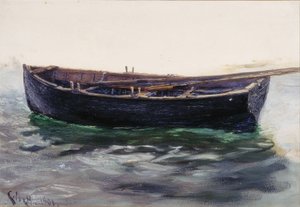 Tutkimus veneestä (öljy paperille (liimattu kortille)) tekijältä Charles Napier Hemy