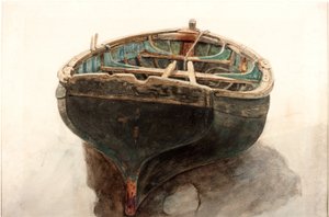 Tutkimusvene (lyijykynä ja akvarelli paperille) tekijältä Charles Napier Hemy