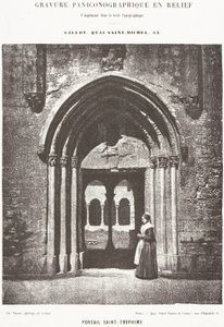 Saint-Trophimen portaali; sisäänkäynti luostarikäytävään, Arles, Saint-Trophimen metropoliittakirkko tekijältä Charles Nègre