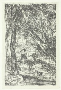 Le bucheron, mahdollisesti 1857, painettu 1982. tekijältä Charles Nègre